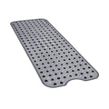 YINENN Bath and Shower Safety Mats 40x16 inch, Non Slip with Suction Cups for Bathroom Stall and Tub Floor, Extra Large and Machine Washable, Drain Holes Keep Bathtub Clean, Clear Light Black - color: Clear Light Black