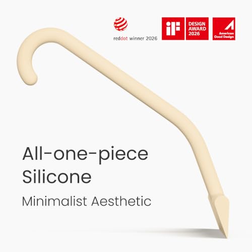 dancemoon JustHang Shower Squeegee for Glass Doors, All-One-Piece Award-Winning Silicone Squeegee with Built-in Hook for Bathroom, Window, Mirror, Tile Wall,Car, Streak-Free Cleaner,10-Inch Sand Beige - color: Sand Beige, size: 10 Inches