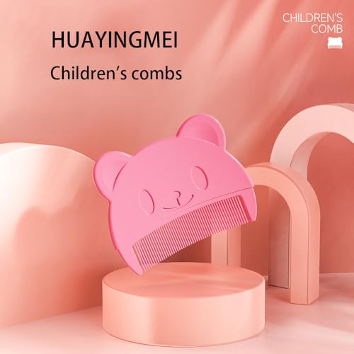 Baby Bath Brush, Baby Cradle Cap Brush, Silicone Massage Brush, Baby Comb, Children's Comb（3pcs） (Pink) - color: Pink