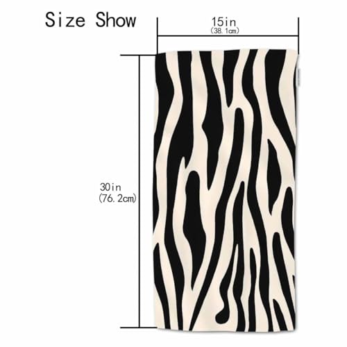 HGOD DESIGNS Zebra Towels, African Zebra Print Black and White Pattern 100% Cotton Soft Bath Kitchen Hotel Spa Towels 15"X30" - color: Towel-45