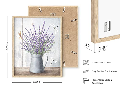 HAUS AND HUES Flower Wall Decor - Set of 4 Floral Wall Art, Framed Flower Paintings, Floral Pictures, Frameable Botanical Posters (8x10, Beige Frame) - color: Farmhouse Bouquets, size: 8x10, style: Beige Framed