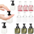 12 Piece 250ml Foam Soap Dispenser, Travel Foam Dispenser. Refillable Plastic Pump Hand Soap Bottle, Travel Essentials, Clear Container for Bathroom Vanity - color: Mixed Colors