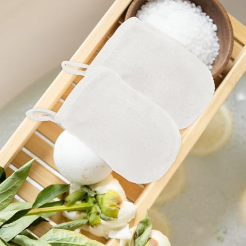 Facial Cleansing Gloves Makeup Remover Mitts Set of 6 Soft Reusable Gloves for Daily Skincare Routine and Travel 4.92X3.93 Inches