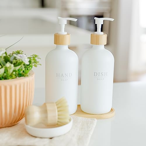 Kitchen Soap Dispenser Set White