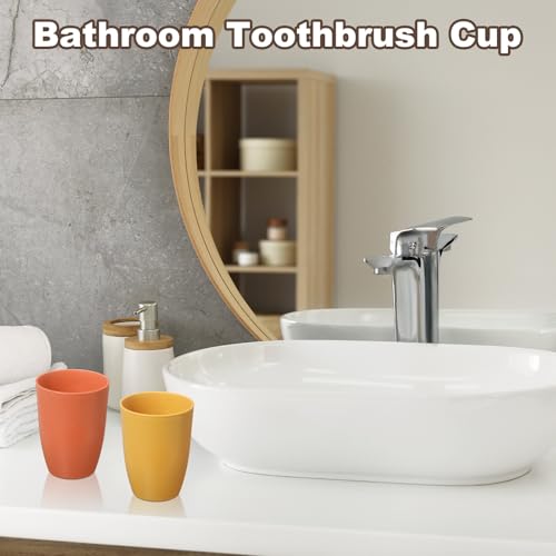 uxcell 2 Pcs Simple Toothbrush Cup, 3 x 3 x 4.1 Inch Bathroom Tumbler Reusable Plastic Cup Set for Storing Toothpaste Toothbrushes Combs Water Beverages, Dark Blue - color: Dark Blue