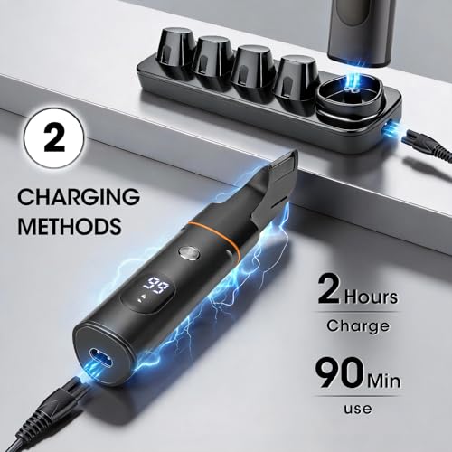 Suttik Manscape Body & Pubic Hair Trimmer for Men, No-Nick Groin & Ball Shaver, Electric Mens Grooming Kits Beard Trimmer, Body Groomer with LED Display, Waterproof