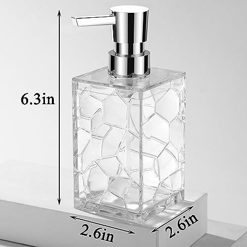 Hand Soap Dispenser, Clear Acrylic Plastic Liquid Pump Bottles Refillable Lotion Dispenser for Bathroom Decor Kitchen College Dorm - color: Clear, size: 1 Pack
