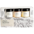 COBA'S DAUGHTER Luxury Mini Spa Gift Set for Women – 3-Piece Body Care | Birthday & Mother's Day gift for her | Honey Turmeric, Almond Orange & Aloe Vera | Travel-size Self Care - style: Mini Ritual Set