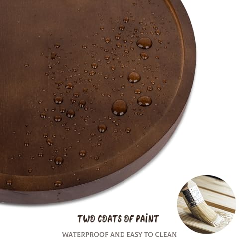 Wood Lazy Susan Organizer Kitchen Turntable for Cabinet Farmhouse Bathroom Decor Round Decorative Tray for Vanity, Counter, Sink, Coffee Table, 10 Inch, Walnut - color: Walnut, size: 10“
