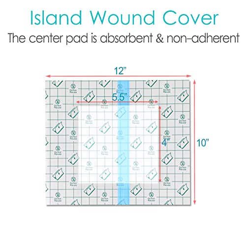 7 Pcs Waterproof Ostomy Shower Cover 10"x12", Stoma Bath Protector Shield Fislm Clear Adhesive Wounds Dressing Bandages for Colostomy Supply Guard Accessory - size: 10x12 inch (Pack of 7)