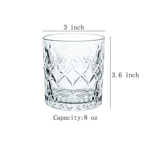 Gaolinci 2 Pcs Round Dot Embossed Clear Glass Mouthwash Cup Cups, Bathroom Brushing Cup, 8 Oz - color: Clear (round dot)