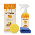 Beeswax Wood Polish Spray, 2026 Upgrade Natural Beeswax Essential Oils Wax, Bees Wax Furniture Polish and Cleaner Kit with Sponge and Towel for Wood Furniture Floors Living Room Kitchen (1 PCS) - color: 1 PCS
