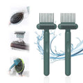 2 In 1 Hair Brush Cleaning Tool, 2025 New Comb Cleaning Brush, Portable Brush Cleaner for Travel, Hairbrush Cleaning Tool for Hair Salons (Green*2) - color: Green*2