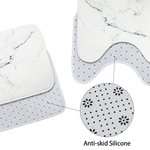 Marble Bathroom Sets with Rugs for Bathroom Decor, 72x72 Inches Gold Shower Curtain with Non-Slip Rugs and Accessories, Waterproof Machine Washable Bath (SC Set-Marble) - color: Sc Set-marble