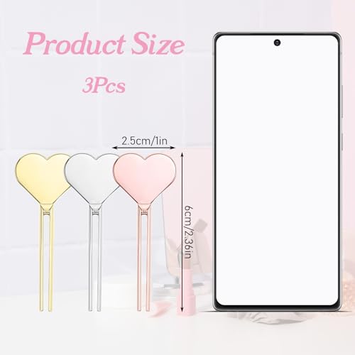 3 Pcs Metal Manual Toothpaste Squeezer Heart Metal Tube Squeezer Rolling Key Tube Key Squeezer Hand Cream Key for Bathroom Cosmetic Aids Accessories (Gold, Silver, Rose Gold)