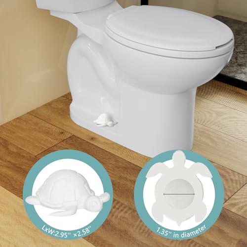 Sea Turtle Toilet Bolt Covers, Glow in The Dark, 2 Pcs, Decorative Set | Bolt Hole 1.35'', Hides Rusty Floor Bolts, Fun Bathroom Decor, Glows Green in the Dark - style: Sea Turtle