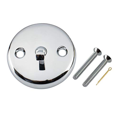 Artiwell Trip Lever Tub Trim Kit Set with Trip Lever Overflow Face Plate, Trip Lever Bathtub Drain with Strainer, Overflow and Matching Screws (CHROME PLATED) - color: CHROME PLATED