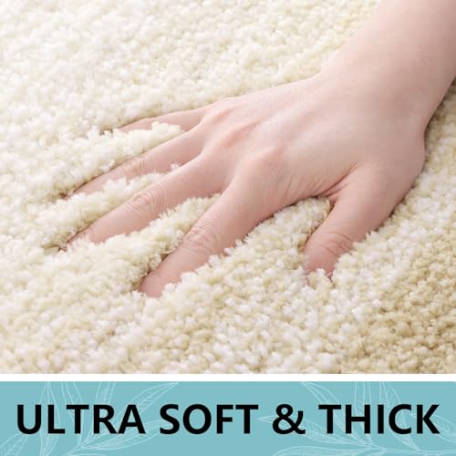 Arotive Bathroom Rugs Sets 2 Piece, Soft Absorbent Microfiber Bath Mats and U-Shaped Contour Toilet Rug, Machine Washable Dry Bath Mats for Bathroom, 24x16 and 24x20, Light Beige - color: Light Beige, size: 24" X 16" + U Shape 24" X 20"