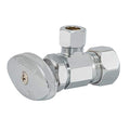 Eastman 3/8 Inch OD Compression x 5/8 Inch OD Compression Multi-Turn Angle Stop Valve, Brass Plumbing Fitting, Chrome, 04348LF - size: 3/8 in. OD x 5/8 in. OD