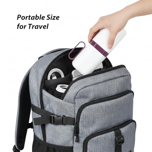 Toothbrush Travel Case, Travel Toothbrush Holder with Toothbrush Head Cover Cap for Travel, Business Trip, School, Camping, Home (White+Purple) - color: h-White+Purple
