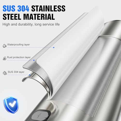 Fantictas Touchless Foaming Soap Dispenser, Stainless Steel Automatic Foam Soap Dispenser, USB-C Rechargeable Sensor Pump with 3 Adjustable Levels, 11.5 oz for Bathroom & Kitchen - color: Stainless Steel, style: Foam