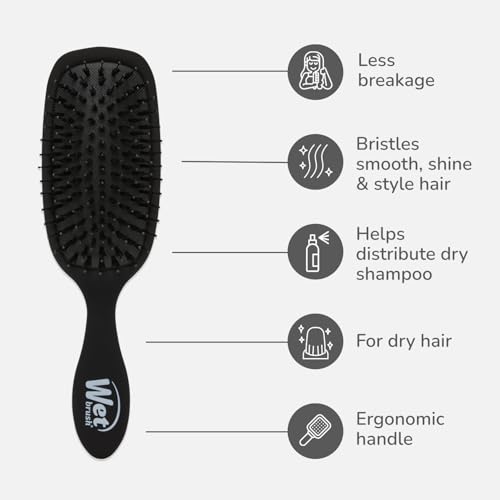 Wet Brush Smooth Styler Hair Brush, Black Frost, Exclusive Ultra-soft IntelliFlex Bristles, Synthetic Boar Bristles, Shiny And Smooth, For All Hair Types, For Women, Men, Wet And Dry - color: Black Frost, size: 1 Count (Pack of 1)