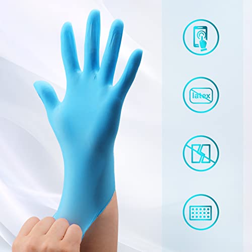 GMG SINCE1988 Exam Gloves,Black Disposable Gloves,Nitrile Gloves, 4 mil No Latex Gloves (Blue, X-Large (Pack of 100)) - color: Blue, size: X-Large (Pack of 100)