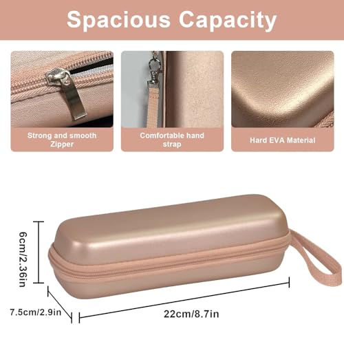 Toothbrush Travel Case for Oral B/Oral-B Pro 1000 1500 5000 7000 7500 6000 9600/ Phlips Sonicare 4100 5100 1100 6100 5300 Electric Toothbrush, Portable Hard Protective Storage Bag (Gold) - color: Rose gold