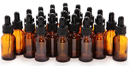 Vivaplex, Amber, 15ml, Glass Bottles with Glass Eye Droppers - 24 pk