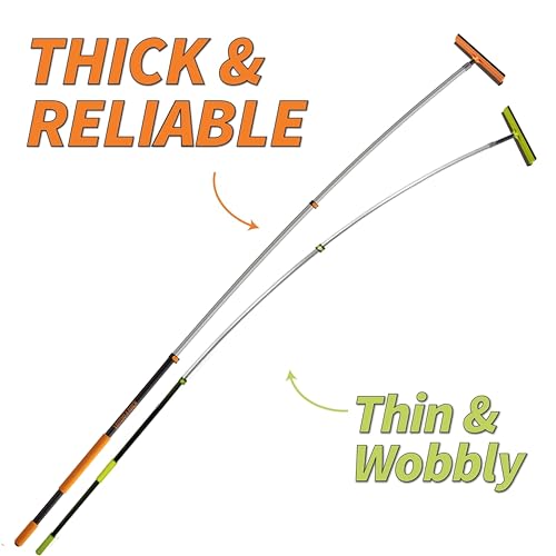 5-30 ft Window Washer Squeegee Kit with Extension Pole (36+ Foot Reach) // Long Handle Squeegee for Window Cleaning & Car Cleaning Multi-Use//Telescopic Professional Window Cleaning Squeegee for Home - size: 30 Feet