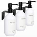 Supforce Shampoo Dispenser for Shower Wall Mount, No Drill Shampoo and Conditioner Dispenser with Matte Pump and Waterproof Labels, Shower Soap Dispenser Wall Mounted for Home Bathroom - White - color: White