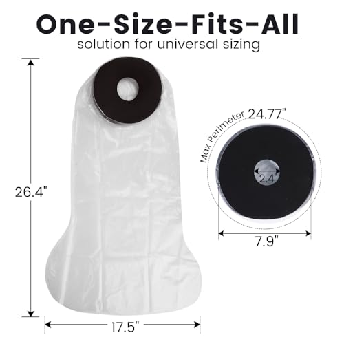 Cast Covers for Shower Leg, Waterproof Cast Cover for Showering, Cast Protector for Shower Leg Adult, Shower Boots for Foot After Surgery, Knee, Ankle, Foot (Diameter - 7.9") - color: Leg, style: Soft Black