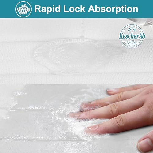 Bathroom Rugs Sets 3 Pieces Thicker Memory Foam Bath Mat with Non Slip Backing, Machine Wash, Dries Quickly, Ultra Soft White Bath Carpet with Toilet Rug for Bathroom,Kitchen,Tub - color: White, size: 31" X 19" + 23" X 15" + U19" X 15"