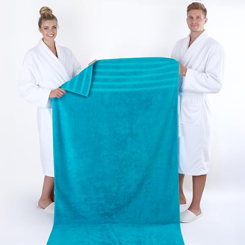 American Soft Linen 100% Cotton Luxury Turkish Towels, 2PC 35x70 Bath Sheet | Soft Absorbent Quick Dry OEKO Tex Standard 100 Certificated Durable Machine Washable Breathable Premium Hotel Quality - color: Aqua Blue, size: 2 PC (35"x70")