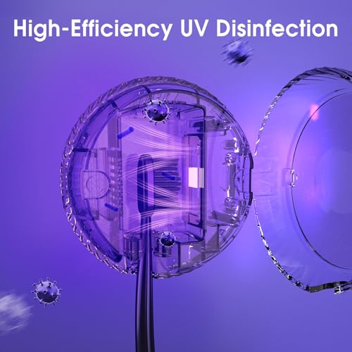 iHave Toothbrush Sanitizer Holder: Auto-Cycle UV Disinfection & Magnetic Wall-Mount for Manual & Electric Brushes | Portable Toothbrush Holders for Home & Apartment,Bathroom Decor & Travel Essential - color: Upgraded Pink