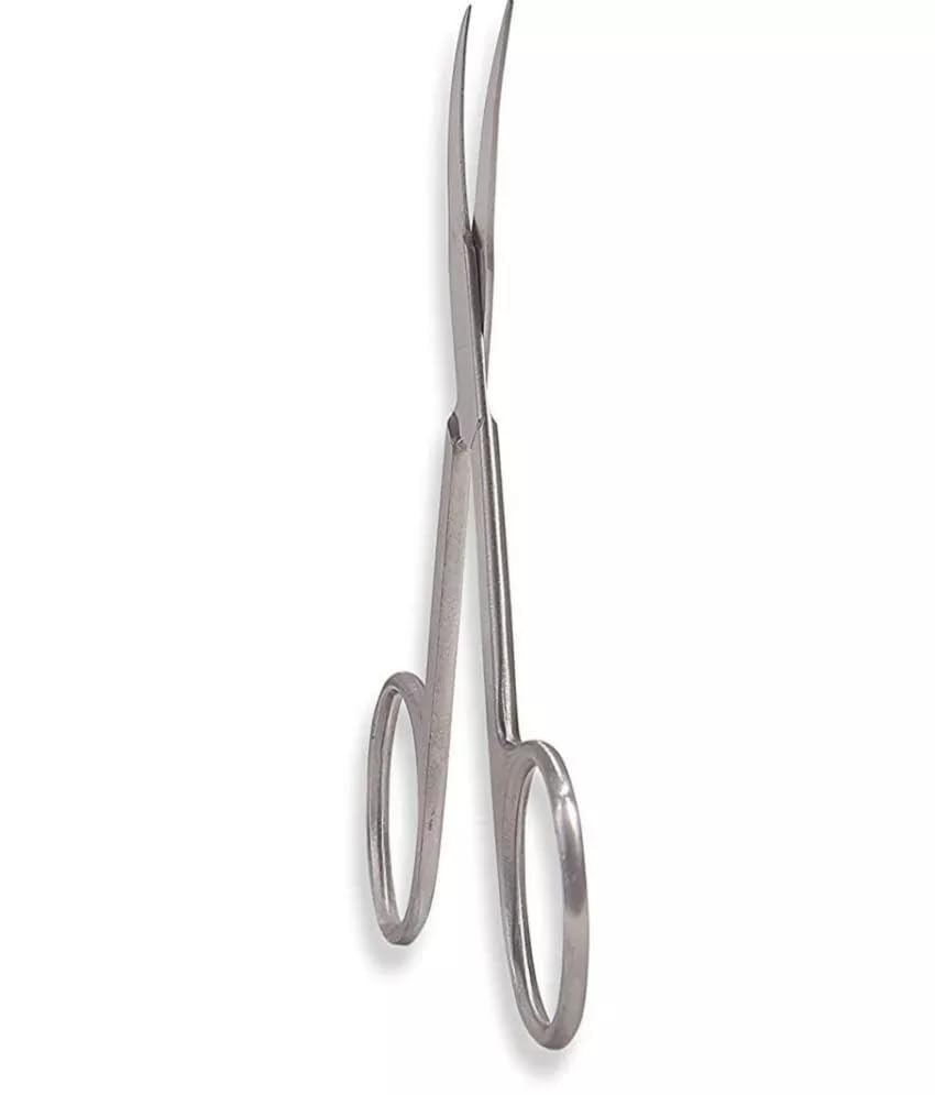 2 PCS Silver Lightweight Multi-Purpose Cuticle Scissors, Facial Hair Small Grooming Scissors For Men Women - Eyebrow, Nose, Eyelashes, Ear Trimming Kit