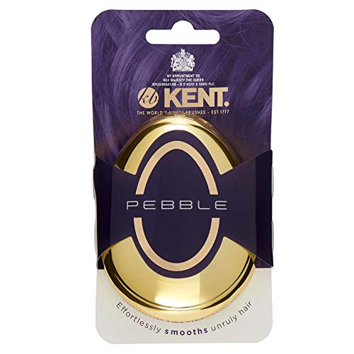 Kent PG Gold Pebble Scalp Massager Shampoo Brush and Travel Size Detangling Brush - Scalp Scrubber for Dandruff and Kids' Hair Detangler (Gold) - color: Gold