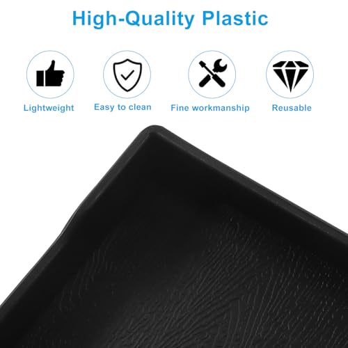 Small Bathroom Vanity Tray, 8 inch x 4 inch, Black | Mini Soap Dispenser, Rectangular Serving Tray, For Candle, Lotion Bottles, Scrubber - color: Black, size: 8" x 4" x 0.7"