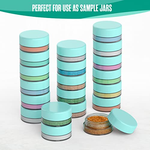 Houseables Sample Containers, Lip Balm Containers, Sample Jars, Mini Jars with Lids, Small, Empty, Makeup, Powder, Gloss, Cosmetic, Tiny, Chapstick, Dab, Wax, Scrub, Little, Blue Plastic 3 Gram, 200PK - color: Blue, size: 200 Pack