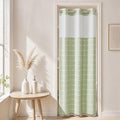 River Dream Sage Green Farmhouse Shower Curtain with Snap-in Liner, No Hooks Needed,with Magnets,with Tassels,Water Repellent&Machine Washable,36x74Inch - color: Sage Green-window, size: 36"W x 74"L (Pack of 1)