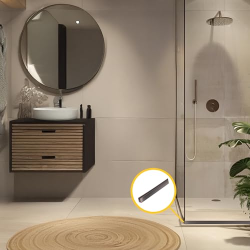 Brixwell SDCD38BN Brushed Nickel 3/8" Fixed Panel Shower Door Deep U-Channel - 95" Length - color: Brushed Nickel, size: 95"