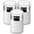 3Pack 3.5Oz Airless Pump Jars Lotion Container, Pump Bottle Dispenser Moisturizer Containers, Empty Makeup Bottle Cosmetic Jar - size: 3.5 Ounces, style: 3 JARS