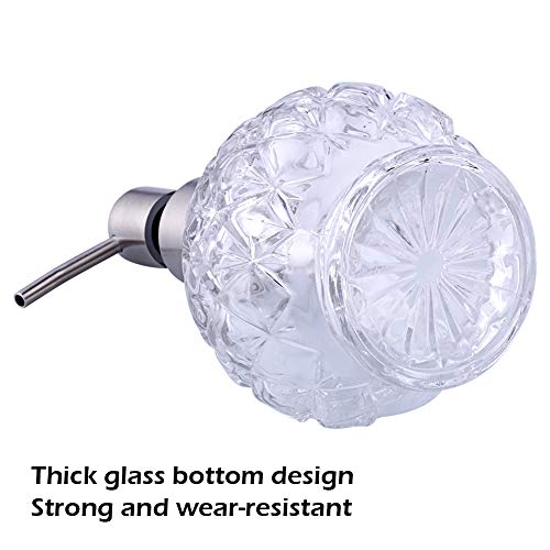 YunNasi Soap Dispenser with Pump, Clear Crystal Design, Vintage and Elegant, Refillable Liquid Hand Soap Dish Soap Dispensers for Bathroom Counter, Kitchen Sink (Style 1) - color: Style 1