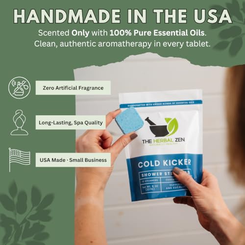 Aromatherapy Shower Steamer Gift Set - USA Made Mothers Day Gift for Mom - Shower Bomb Tablets Made with Soothing Natural Essential Oils - Relaxation Gift for Women and Men - style: Get Well Combo
