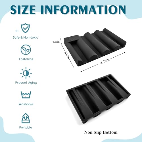 Silicone Soap Dish,Self Draining Soap Holder Perfect for Shower,Bathroom Sink,Kitchen Sink & Travel,Non-Slip Bar Soap Holder Extend Soap Life,Keep Soap Bars Dry & Easy Cleaning (White+Black)-2Pcs - color: (White+black)-2pcs