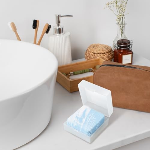 1PCS Travel Soap Case, Holder Container with Draining Pad & Lid, Fits Bars Square, Waterproof Portable Travel Holder for Bathroom Gym Camping Outdoor Use - size: 1PCS