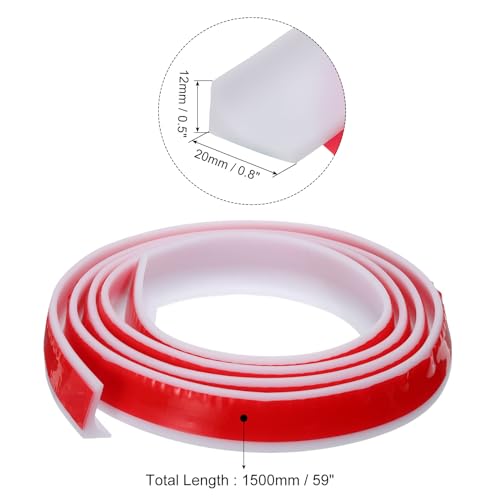 uxcell 59 Inch Collapsible Shower Barrier Stopper Water Splash Guard Blocker 59"Lx0.8"Wx0.5"H for Bathroom Kitchen Wet and Dry Separation, White - color: White, size: 59"Lx0.8"Wx0.5"H