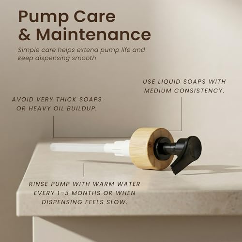 MaisoNovo Glass Dish Soap Dispenser for Kitchen Set of 2-16.9oz Amber Dish and Hand Soap Dispenser Set for Kitchen - Amber Glass Bottles x 2 with Black Bamboo Pumps & Tray - color: Amber Bottles/Black Bamboo Pumps