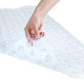 YINENN Bath and Shower Safety Mats 40x16 inch, Non Slip with Suction Cups for Bathroom Stall and Tub Floor, Extra Large and Machine Washable, Drain Holes Keep Bathtub Clean, Clear - color: Clear