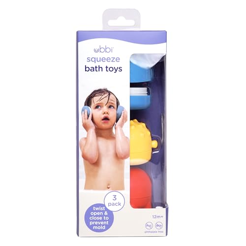 Ubbi Squeeze & Switch Silicone Bath Toys for Babies and Toddlers, Mix-and-Match Water Squirter Toys, Water Toys for Toddler Bath Playtime, Set of 3 - color: Squeeze Toys